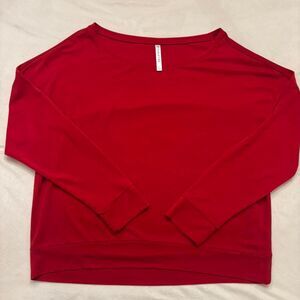 Fabletics Women’s Red Long Sleeve Activewear Top | Size Large